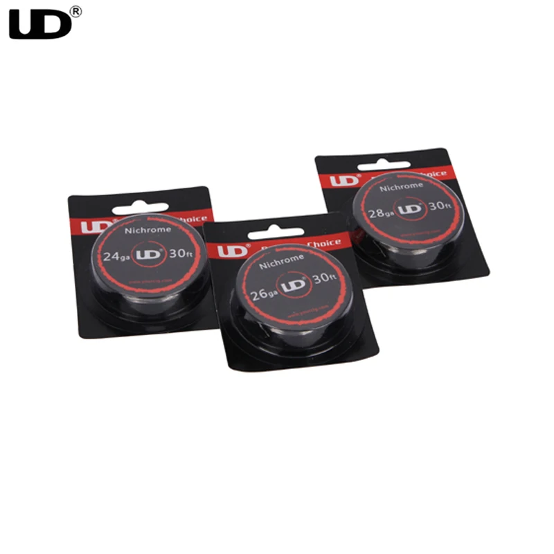 100% Оригинальный YOUDE UD нихромовый провод 24ga 26ga 28ga 30ft 10 м/рулон подходит для RDA/RBA