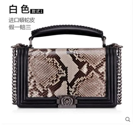 Yuanyu, новинка, женская сумка из змеиной кожи, натуральная кожа, кожа питона, на одно плечо, сумка через плечо, сумка из змеиной кожи, маленькая квадратная сумка, сумочка - Цвет: A2