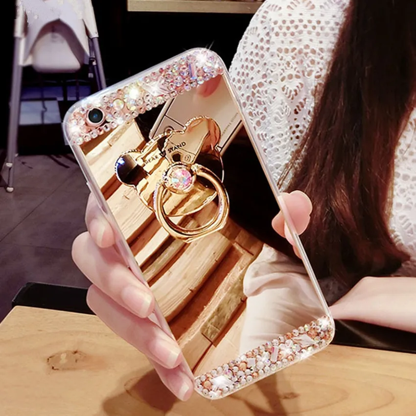 Роскошный чехол со стразами для Xiaomi 8 9 SE MAX2 5X Redmi 8A Note5A 7 6 Pro блестящий зеркальный