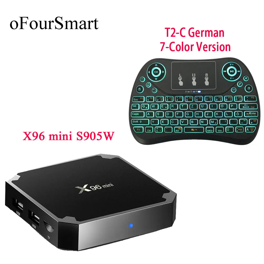 X96 Мини ТВ приставка Android 7.1.2 WIFI 4K HD Смарт медиаплеер Amlogic S905W четырехъядерный с T2 C