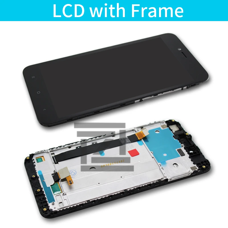 Для Xiaomi Redmi Примечание 5A lcd 2GB 16GB кодирующий преобразователь сенсорного экрана в сборе с рамкой Замена запасных частей с подарком