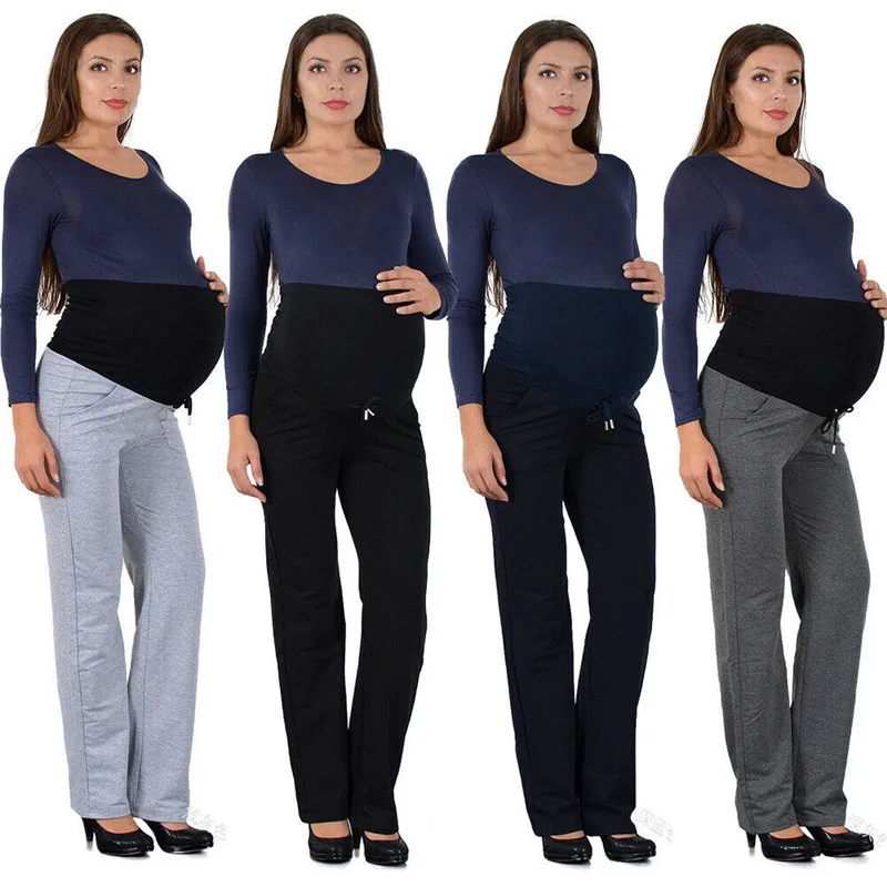 

PUDCOCO Newest Women Maternity Leggings Seamless Long Pants Stretch Pregnancy Trousers Clothes
