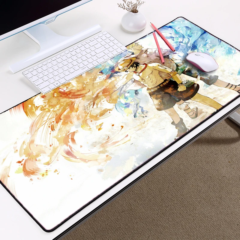 

Mairuige Portgas D Ace and Marco Mousepad One Piece Anime Desktop Mat Luffy Ace Zoro Sanji Pattern for one piece Fans