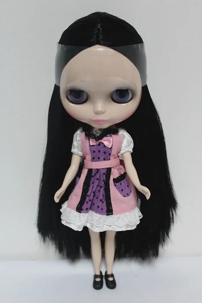 Кукла Blygirl Blyth с черными прямыми волосами нормальное тело 7 суставов № 6852 1/6 кукла