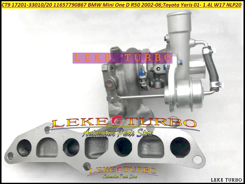 Турбокомпрессор Turbo CT9 17201 33010 33020 для BMW Mini One D R50 TOYOTA Yaris W17 NLP20 11657790867