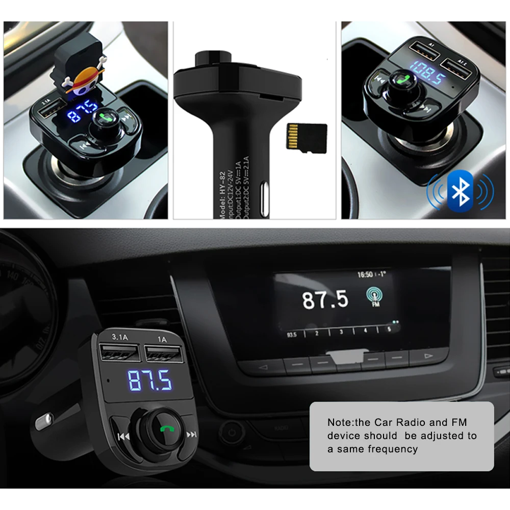 ONEVER fm передатчик беспроводной Bluetooth автомобильный комплект громкой связи MP3