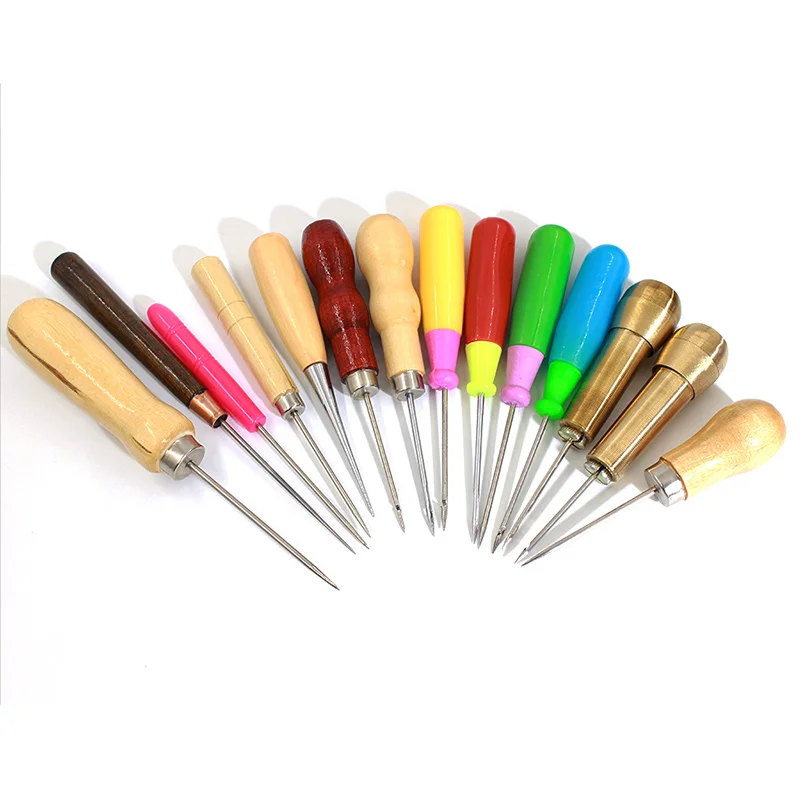 

1PCS professional leather awl tool leather stitching needle sewing accessories for canvas shoes stitching punching tools