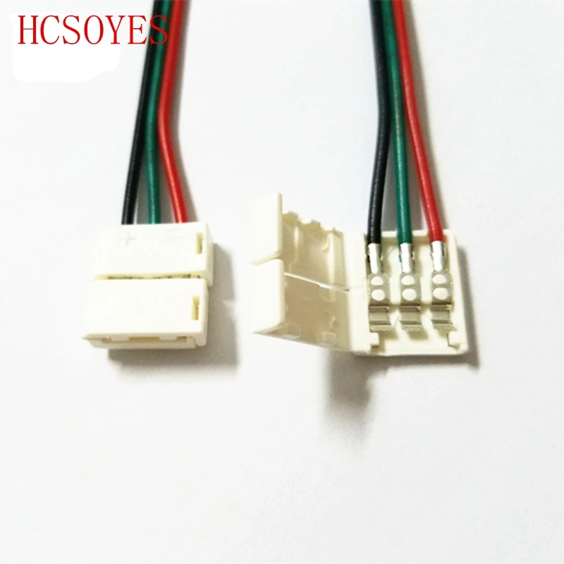 100 шт. 10 мм 3 Pin LED разъем для WS2812B/WS2811 RGB светодиодный провода печатной платы |