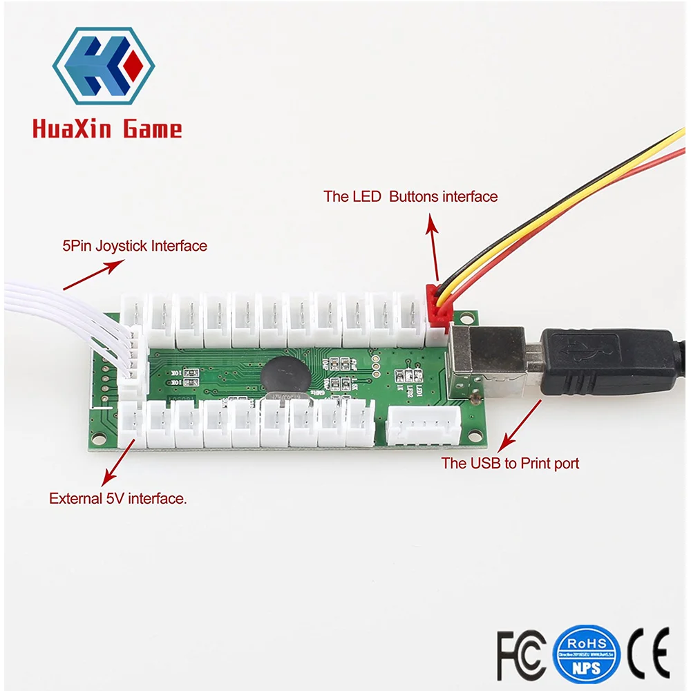 Два игрока аркадные DIY наборы части USB кодер к ПК джойстик+ Позолоченный светодиодный фонарь кнопки для Mame KOF Raspberry Pi 2 3