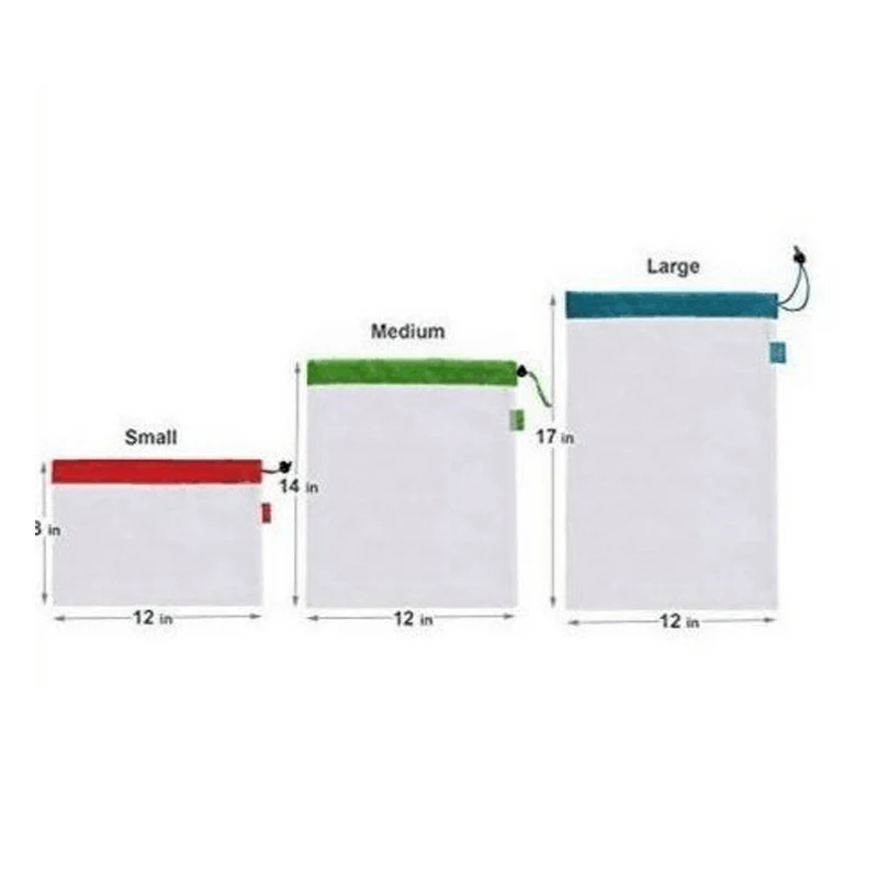 12 шт./лот многоразовые сетки производить сумки моющиеся экологически чистые сумки для продуктовых покупок хранения фрукты овощи игрушечные лошадки разное