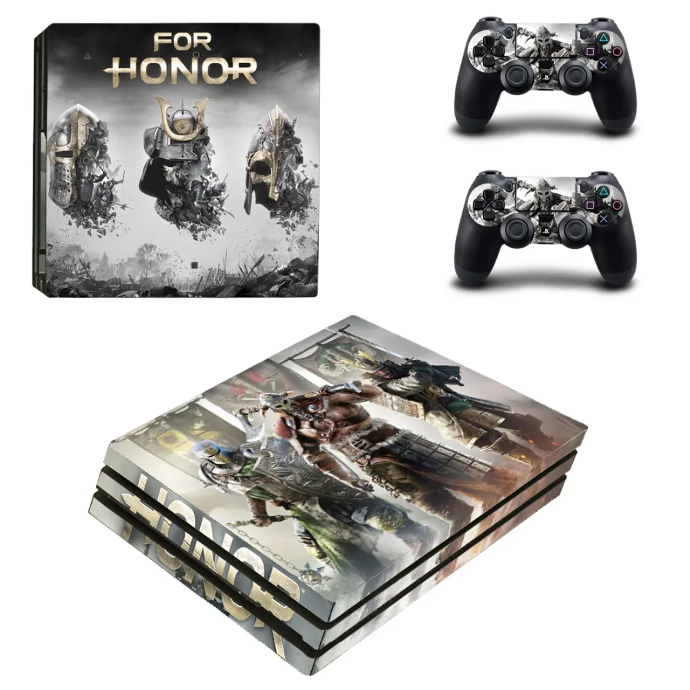 Виниловые наклейки для игровой приставки Honor PS4 Pro консоли PlayStation 4 и 2 контроллера