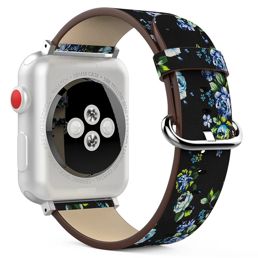Кожаный ремешок для Apple Watch серии 4 40 мм/44 мм наручных часов с принтом замена