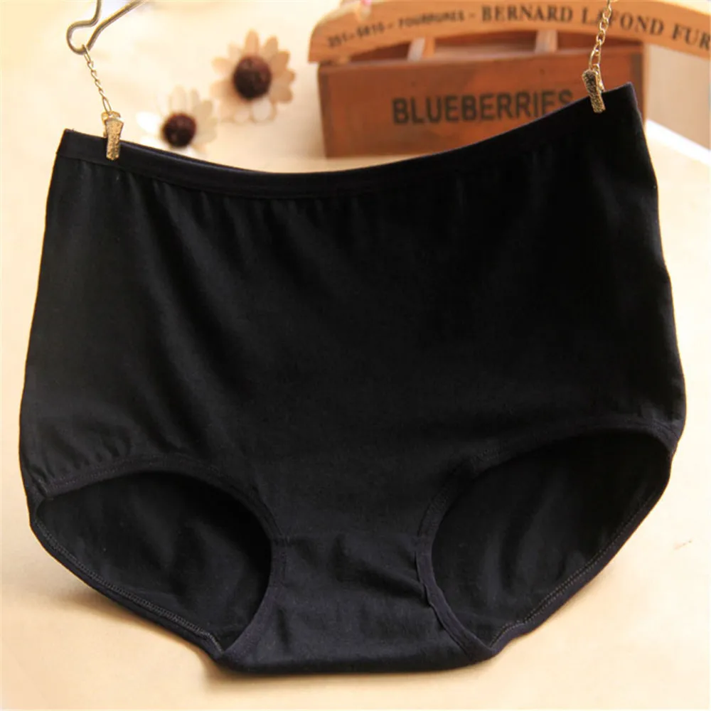 High waist abdomen woman cotton underwear Candy color women's waisted version of |