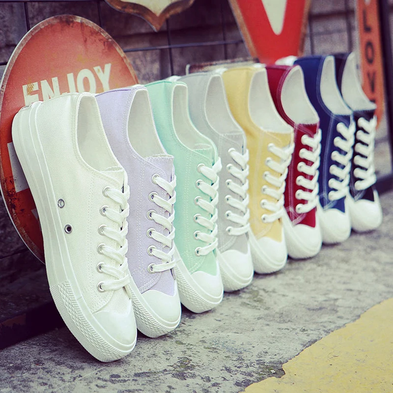 Модная парусиновая обувь Летняя женская на шнуровке Женская Весенняя