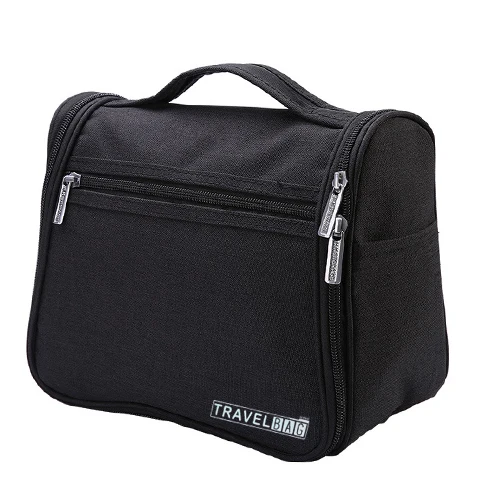 Black Makeup Bag Для женщин подвесная косметичка для макияжа для чехол Мужская туалетная принадлежность на молнии чехол Красота моющаяся коробка дорожная косметичка-органайзер необходимые - Цвет: Black Makeup Bag