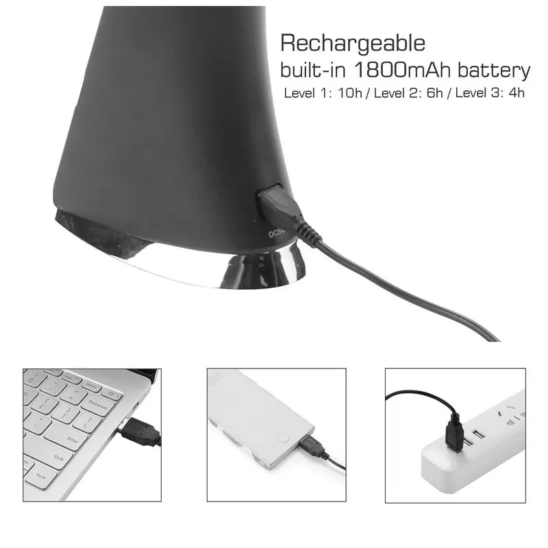 Artpad USB порт перезаряжаемая батарея Светодиодная настольная лампа с сенсорным