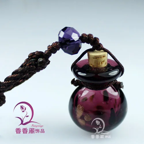 

2PCS Murano Glass Perfume Ball Car Aroma Fresheners , Essential oil vials, scent pendant