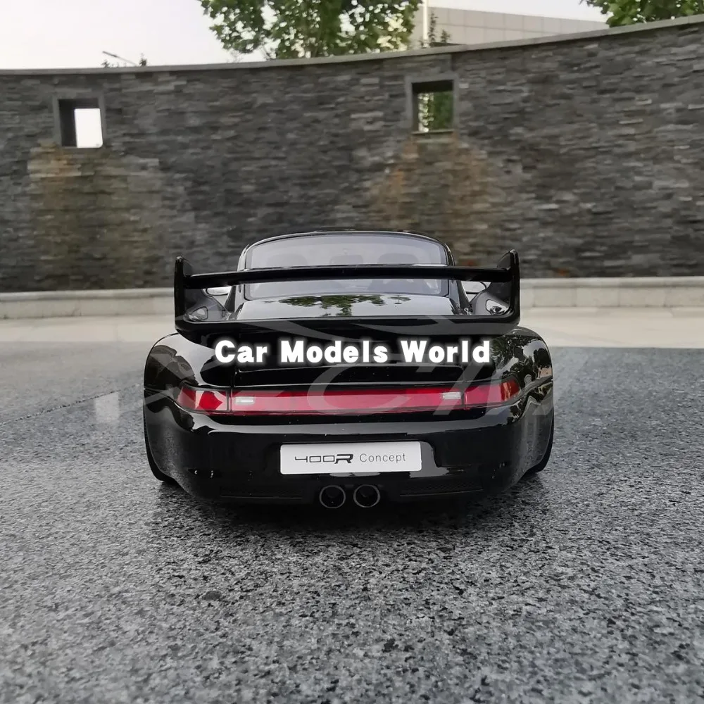 Полимерная модель автомобиля для GT Spirit Gunther Werks 400R (черный) 1:18 KJ028 + маленький