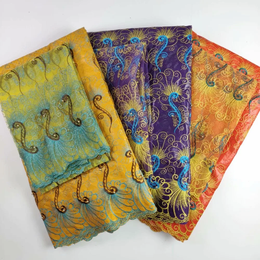 2018 New arrival African Bazin Riche Getzner fabric with Embroidery lace for dress w1020 | Дом и сад
