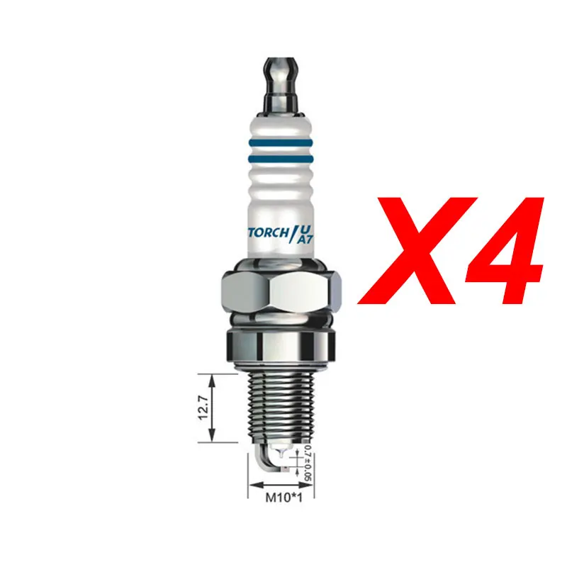 4 шт./лот мотоциклетная иридиевая Свеча зажигания A7RIU для GY6 50cc 150cc CR7HIX CR7HSA C7HSA A7RTC A7TC