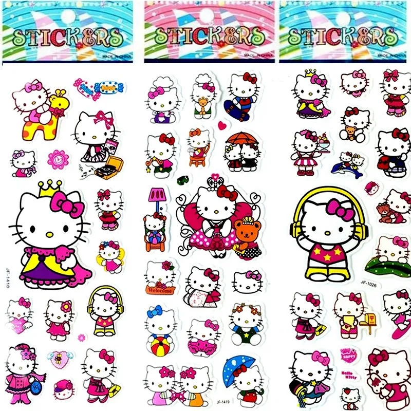 5 шт./лот мультфильм hello kitty озорной пузырь стикер школьные награды 3D пышные пенопластовые наклейки Детские Подарочные игрушки Рождество скрапбук