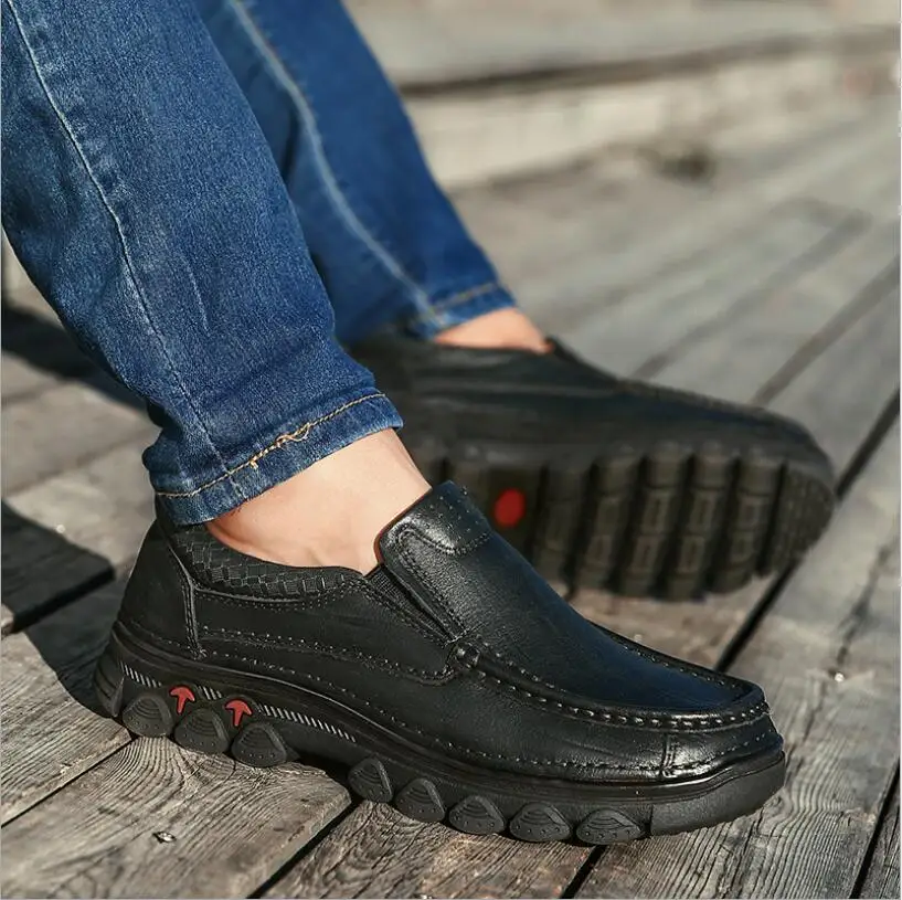 CS671 Autumn New men shoes genuine leather Slip-on loafers Comfortable Breathable Men Fashion Luxury Flats zapatos de hombre | Обувь