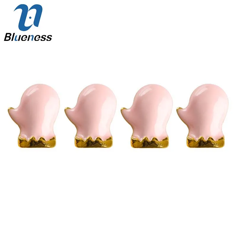 10 шт./лот розовые милые рождественские перчатки для рукоделия дизайн из золотого