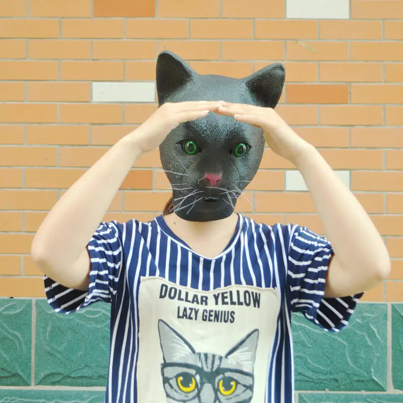 Взрослая латексная Маскарадная маска для выпускного вечера на Хэллоуин забавная