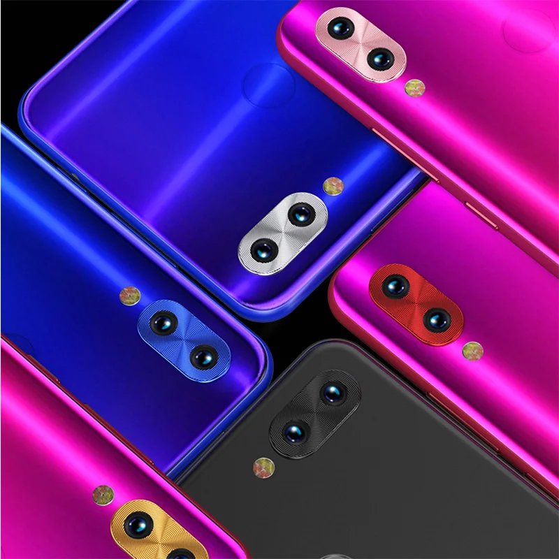 Роскошный протектор объектива камеры для Xiaomi Redmi 7 металлический задний
