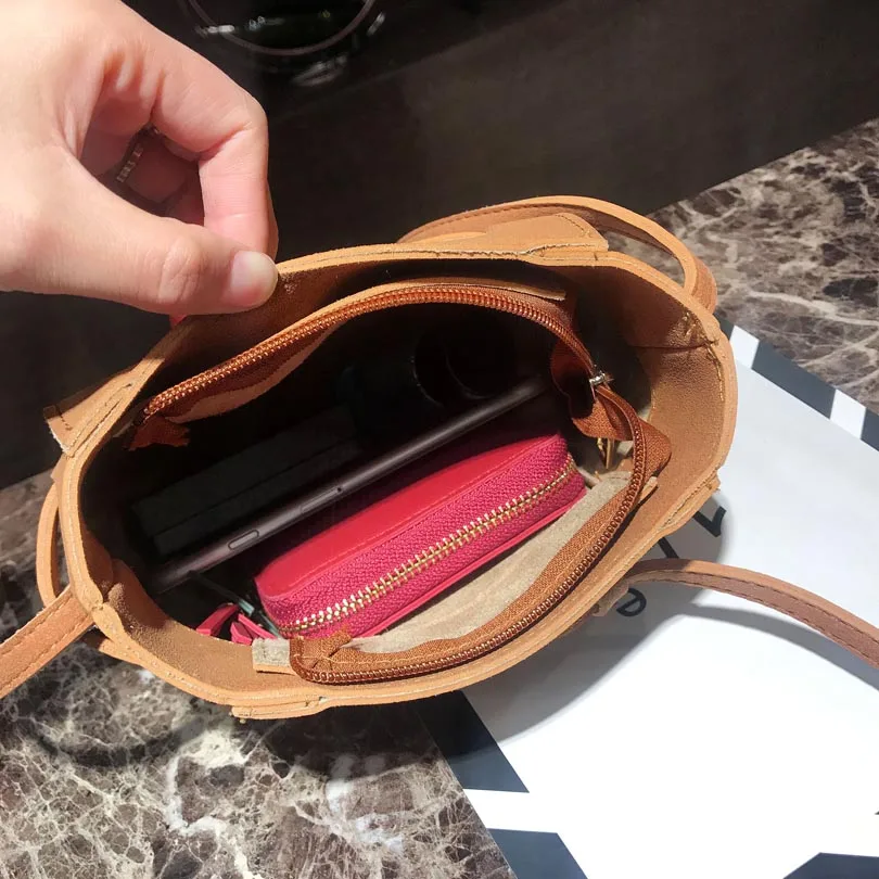 Для женщин ведерко Сумки модельер скраб искусственная кожа Crossbody сумки известной