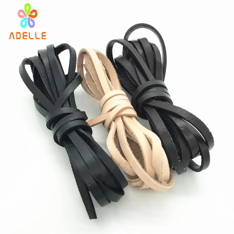 3 цвета Натуральная Воловья кожа режущие полоски веревка плоская 2/3/4/5/8/10/12/15/20 мм