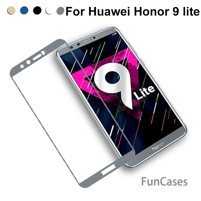 Полное покрытие для huawei honor 9 lite стекло Защитная пленка экрана на светильник из