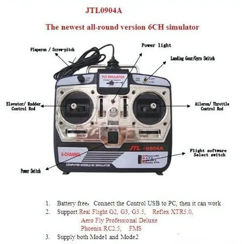 JTL 6CH RC Simulator XTR + Real flight G7 phoenix5.0 0904A real helicopter simulator CD disk Mode 1/Mode 2 P2|Детали и аксессуары| |