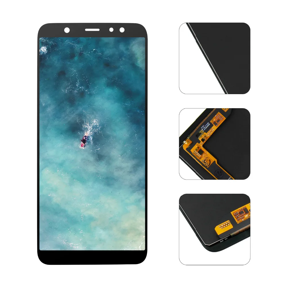 ЖК дисплей 6 0 дюйма для Samsung Galaxy A6 Plus 2018 + A605fd A605 сенсорный экран дигитайзер стекло