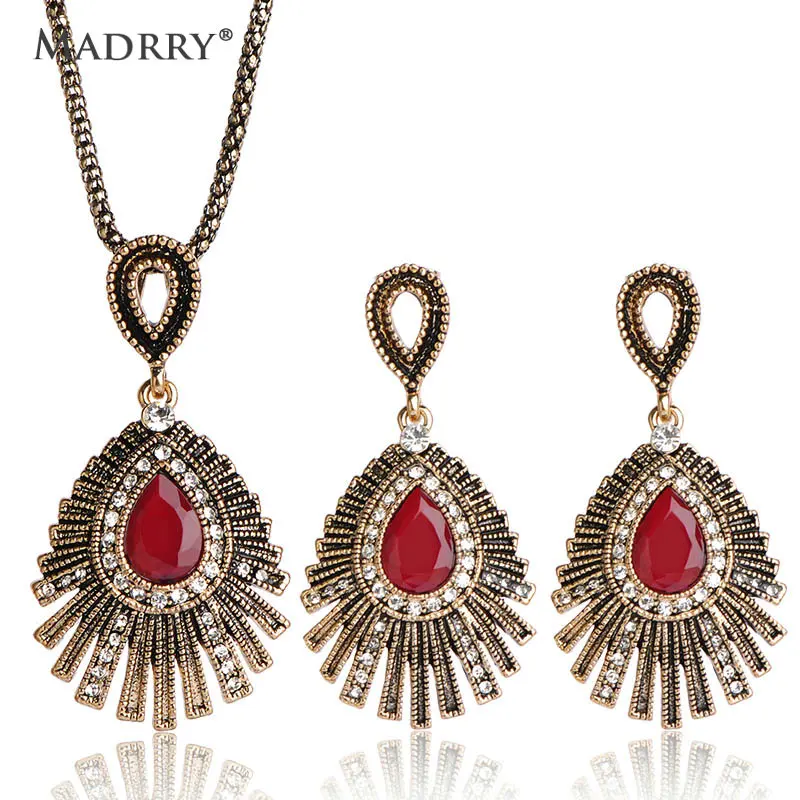 Винтаж Цыганский Этническая Перо Партия Ювелирные Наборы Ожерелье & Серьги