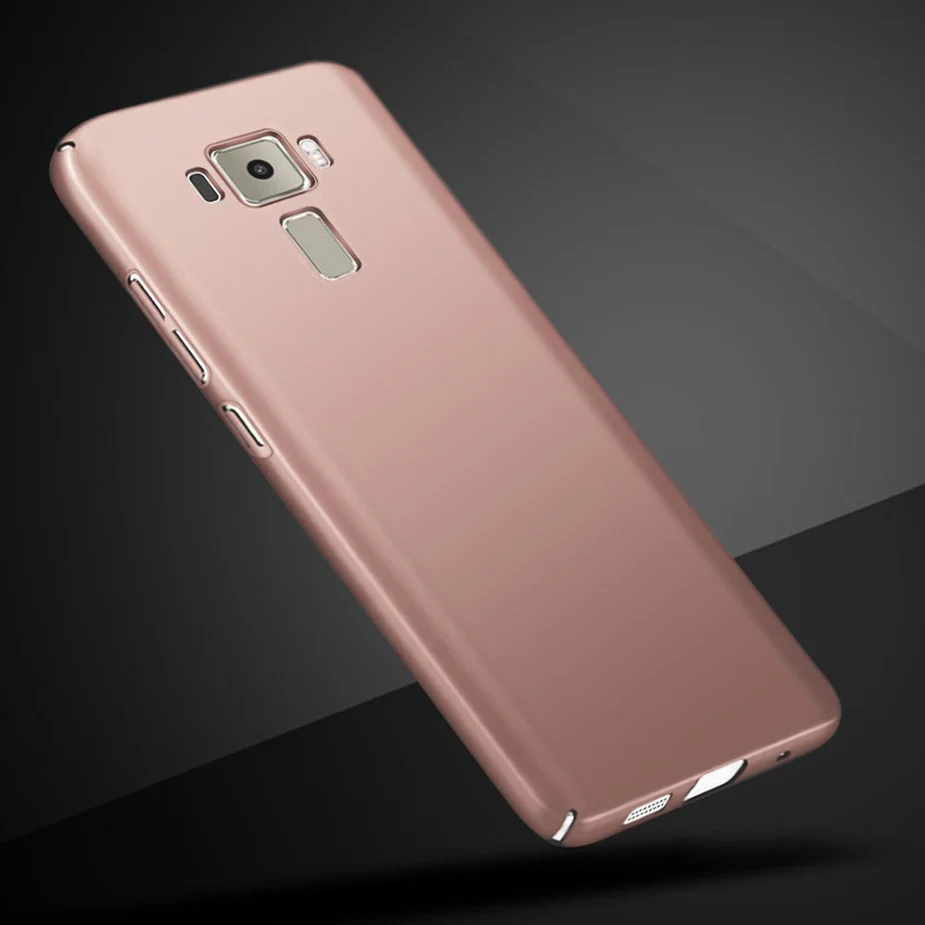 Красивый чехол для телефона Asus Zenfone 3 ZE520KL ZE520 520KL, Роскошный ультра тонкий 360 чехол на весь корпус, жесткий матовый чехол на заднюю панель из поликарбоната - Цвет: Rose Gold