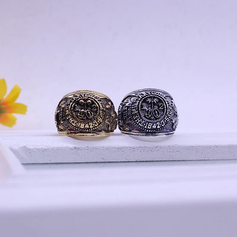 Новинка 2019 модное ретро вихревое кольцо из сплава с буквенным узором 2 цвета