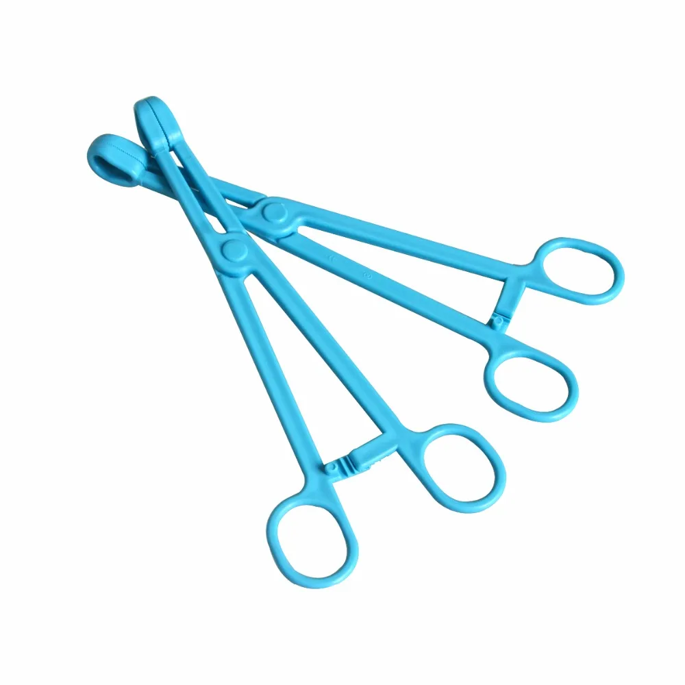 

Wholesale 100 Pcs/Lot Medical Disposable Sponge Holding Surgical Forceps 19cm (plastic)