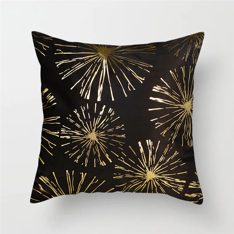 PC08547 Fuwatacchi черный золотой фольгированный чехол для подушки цветы Алмазное сердце наволочка для домашнего стула дивана декоративные подушки Льняные Подушки - Цвет: PC08547