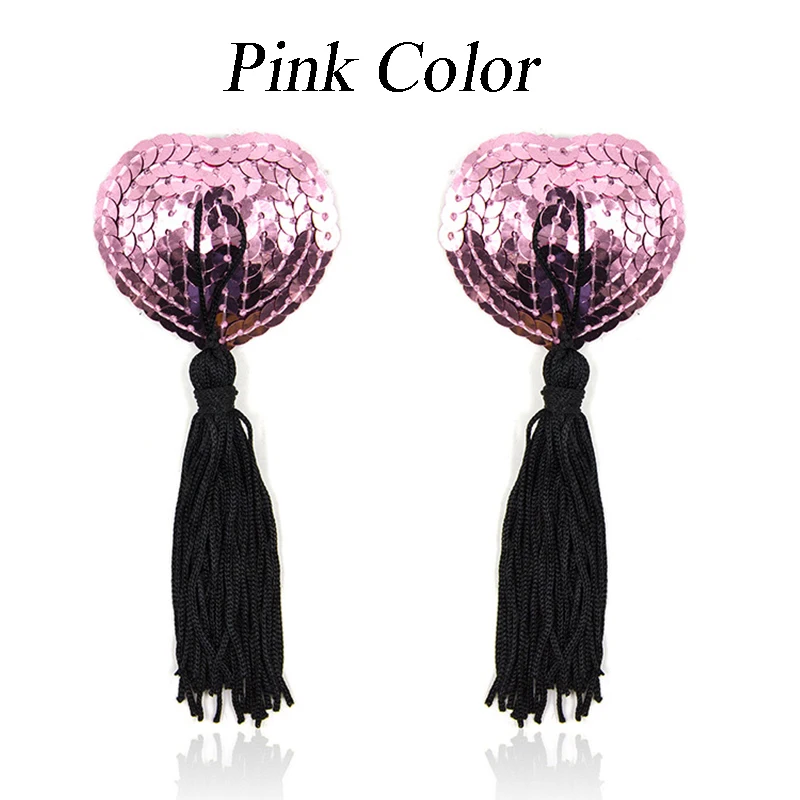 Зажимы для сосков с кисточками в форме сердца блестки бюстгальтер груди