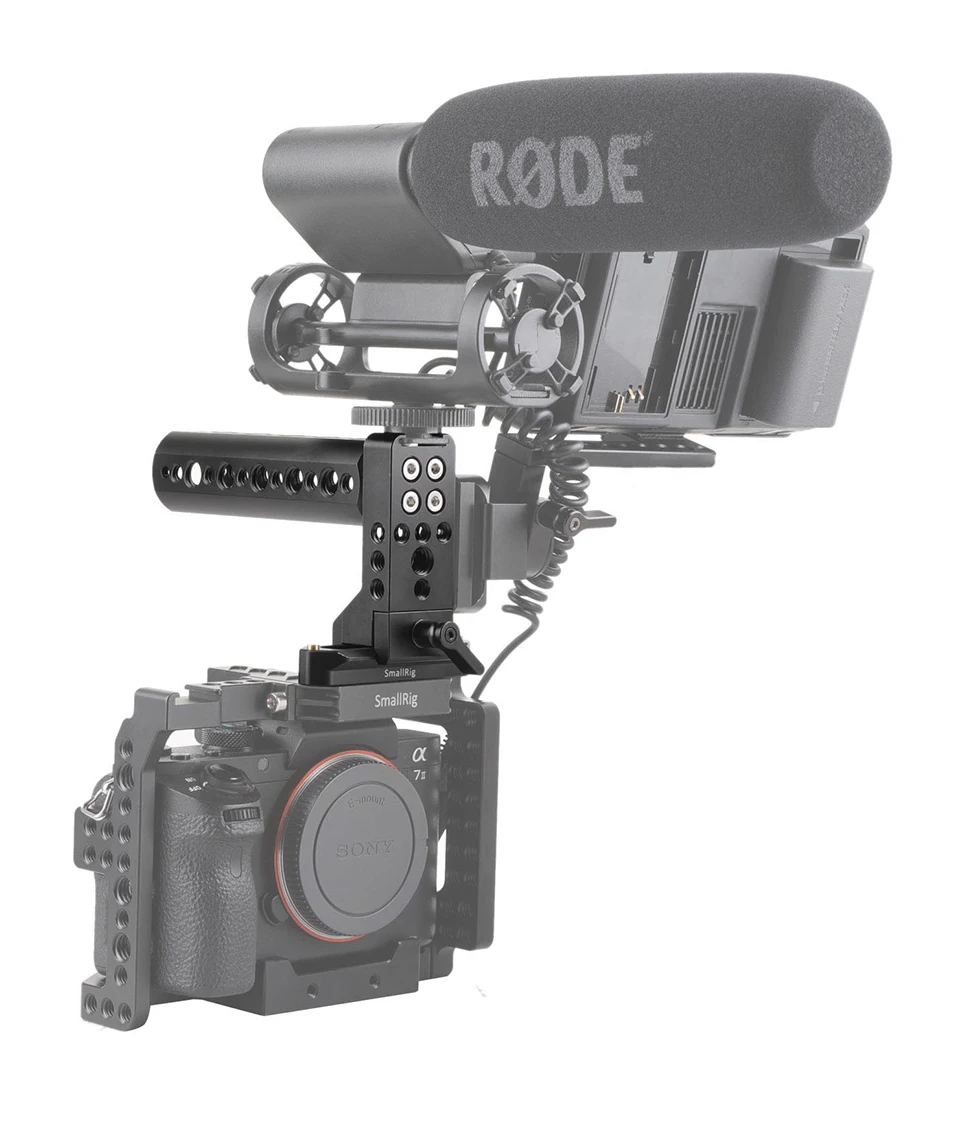 SmallRig DSLR камера ручка универсальная рукоятка NATO Ручка Комплект Топ ручка с 70 мм NATO рельсы и Холодный башмак на верхней части-2003