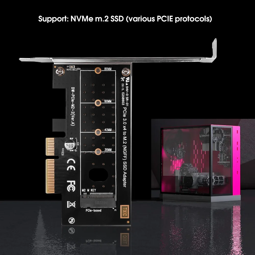 Адаптер Kebidu SK4 M.2 NVMe SSD NGFF на PCIE X4 интерфейсная карта ключа M поддержка PCI Express размер