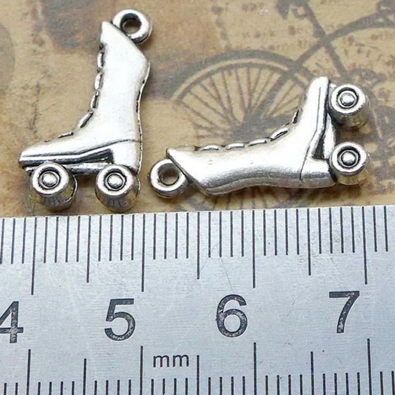 100 шт./лот Подвеска из сплава под старину серебро подвеска для обуви фурнитура