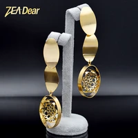 zea dear jewelry romantic heart earrings findings for women long drop dangle earrings hot selling jewelry for party wedding gift