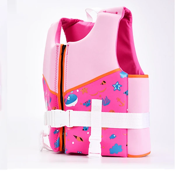 Pink NEWAO/Новинка года; спасательные жилеты из неопрена для мальчиков и девочек; детская одежда для плавания и серфинга; детская спортивная одежда на молнии; страховочный Пояс Пряжка безопасности; одежда для плавания - Color: Pink