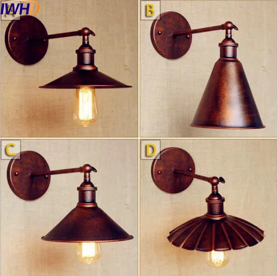 Настенный светильник IWHD в стиле ретро старинное Бра В Стиле лофт индастриал