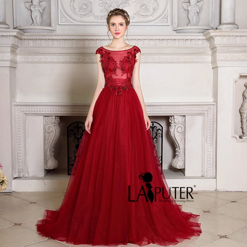 Женское вечернее платье бордового цвета недорогие платья для выпускного вечера