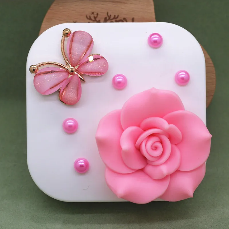 LIUSVENTINA DIY полимерный красивый чехол для контактных линз с бабочками и цветами