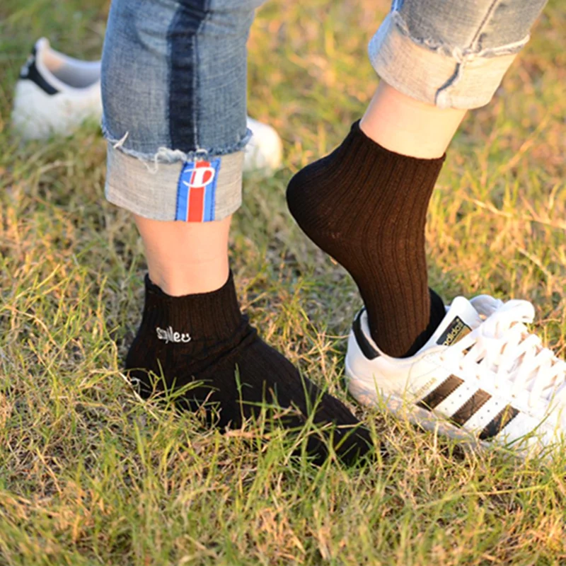 Новинка 2019 хлопковые носки в полоску женские милые летние короткие тапочки