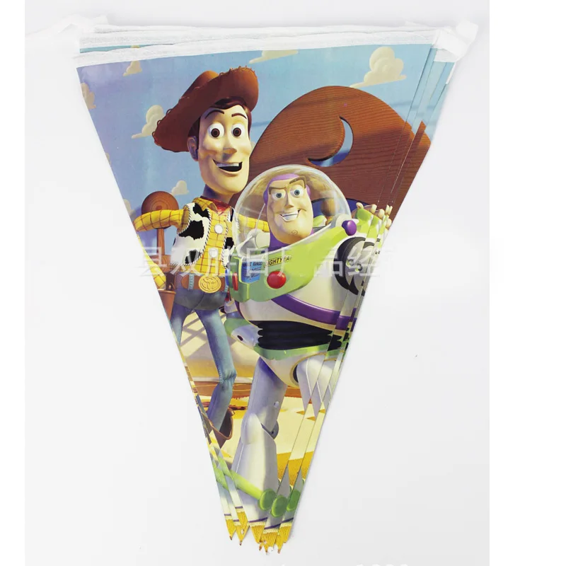 Дети 12 шт./компл. 65 г высокое качество день рождения баннер вымпел Мультфильм